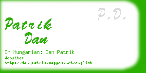 patrik dan business card